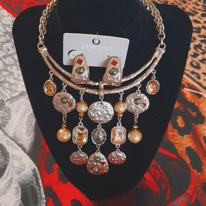 Necklace and matching earrings